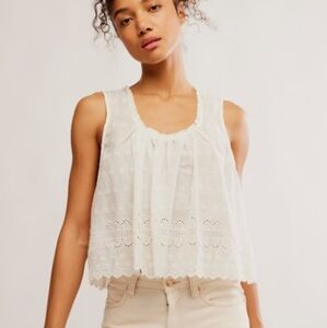 NWT Free People Marina EyeletTank Top